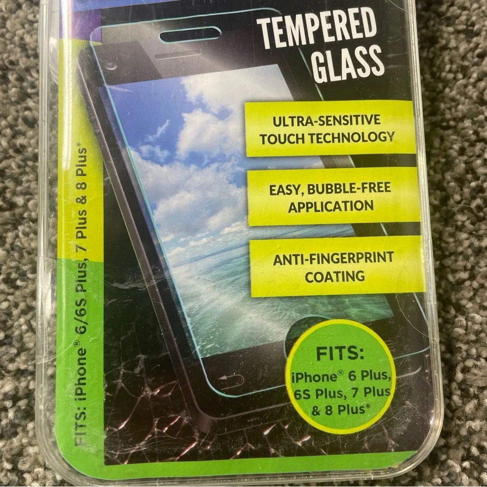 Lot Of 4 Shatter Resistant Tempered Glass Screen Guard iPhone 6 & 6S/7/8 Plus